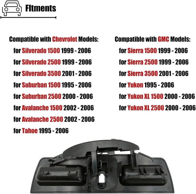 LXROAR01 Center Console Jump Seat Lid Latch Compatible with Chevy Silverado 1500 2500 3500 Suburban Tahoe GMC Sierra Yukon, Console Lid Latch for 11098014 812443 812444 - Image 3